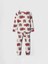 Bebek Kırık Beyaz %100 Organik Pamuk Itfaiye Desenli Pijama Takımı 3