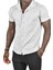 Kabartma Desenli Slim Fit Likralı Kısa Kollu Penye Gömlek 2403222 1