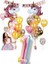 2li Unicorn Tema Gökkuşağı Rakam Balonlu Happy Birthday Banner Full Set 1