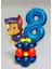 Mavi Rakam Balonlu Paw Patrol Karakterleri Balon Karşılama Seti Pençe Çetesi 1