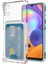 Samsung Galaxy A31 Kılıf Kamera Korumalı Kartlıklı Setra Şeffaf Silikon 1