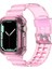 Apple Watch Ultra Uyumlu 49MM Kordon Kasa Korumalı Şeffaf Kordon 1