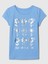 Kız Çocuk Mavi Grafikli T-Shirt 1