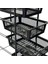 Ece Metal 4 Plastik Raflı Tekerlekli Siyah Sebzelik Meyvelik Organizer 2