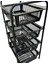 Ece Metal 4 Plastik Raflı Tekerlekli Siyah Sebzelik Meyvelik Organizer 4