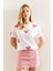 Kadın Süzene Kalp Nakışlı Basic T-Shirt 3
