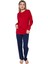Kadın Uzun Kol Penye Pijama Takımı Bordo 41110 2