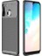 Samsung Galaxy A21 Kılıf Negro Karbon Desen Silikon + Ekran Koruyucu 1