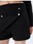 Mini Şort Etek Çıtçıt Düğme Detaylı Cepli Slim Fit 5