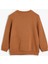 Sweatshirt Kaplan Kabartma Baskılı Bisiklet Yaka Uzun Kollu 2