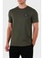 Logolu Bisiklet Yaka Slim Fit T-Shirt Erkek T-Shirt 3DPT72 Pjujz 1846 3