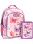 Soft Pembe Kelebek Okul Çantası + Kalemlik 2'li Set 1