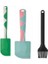 Gubbröra Spatula Yeşil + Gübbröra Spatula Pembe + Silikon Siyah Fırça 3 Lü Set 1