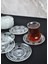 12 Adet Cam Kristal Çay Tabağı Stella Tabak 2