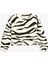 Crop Sweatshirt Desenli Yuvarlak Yaka Uzun Kollu Pamuklu 1