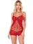 Shopidik Kırmızı Jakarlı Babydoll Şort Takımı 1