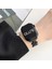 Apple Watch Seri SE/10/9/8/7/6/5/4/3 ile Uyumlu 46MM-45MM-44MM-42MM Infinity Link Zigzag Metal Kordon Siyah 3
