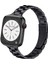 Apple Watch Seri SE/11/10/9/8/7/6/5/4/3 ile Uyumlu 42MM-41MM-40MM-38MM Üç Bakla Paslanmaz Çelik İnce Kordon Siyah 1