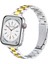 Apple Watch Seri SE/10/9/8/7/6/5/4/3 ile Uyumlu 42MM-41MM-40MM-38MM Üç Bakla Paslanmaz Çelik İnce Kordon Gümüş Gold 1