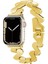 Apple Watch Seri SE/10/9/8/7/6/5/4/3 ile Uyumlu 42MM-41MM-40MM-38MM Infinity Link Zigzag Metal Kordon Gold 1