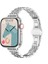 Apple Watch Seri SE/10/9/8/7/6/5/4/3 ile Uyumlu 46MM-45MM-44MM-42MM Çelik İnce Jubilee Kordon Gümüş 1