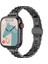 Apple Watch Seri SE/11/10/9/8/7/6/5/3 ile Uyumlu 46MM-45MM-44MM Çelik İnce Jubilee Kordon Siyah 1