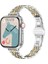 Apple Watch Seri SE/10/9/8/7/6/5/4/3 ile Uyumlu 42MM-41MM-40MM-38MM Çelik İnce Jubilee Kordon Gümüş / Gold 1