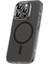 Apple iPhone 15 Pro Max Kılıf Airbagli Magsafe Wireless Şarj Özellikli Lens Koruyuculu Klaptika Kapak - Siyah 1
