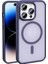 - Apple iPhone 14 Pro - Kılıf Magsafe Şarj Özellikli Mat Arka Yüzey Sio Kapak - Koyu Mor 1