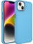 Apple iPhone 14 Plus Kılıf Metal Çerçeve ve Buton Tasarımlı Silikon Luna Kapak - Sierra Mavi 1