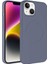 Apple iPhone 14 Plus Kılıf Magsafe Wireless Şarj Özellikli Pastel Renk Silikon Plas Kapak - Lavendery Gray 1