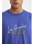 Fit NBA Los Angeles Lakers Oversize Geniş Kalıp Bisiklet Yaka Sırt Baskılı Pamuklu Kısa Kollu Tişört C9256AX24AU 5
