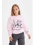 Kız Çocuk SpongeBob Relax Fit Bisiklet Yaka Sweatshirt C9517A824AU 4