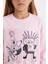 Kız Çocuk SpongeBob Relax Fit Bisiklet Yaka Sweatshirt C9517A824AU 5