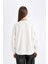 Relax Fit Bisiklet Yaka Baskılı İnce Sweatshirt D5290AX24AU 5
