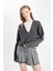 Regular Fit V Yaka Basic Düz Düğmeli Triko Hırka R1389AZ24WN 4
