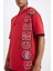 Fit NBA Houston Rockets Kırmızı Oversize Geniş Kalıp Kapüşonlu Baskılı Kısa Kollu Tişört C9277AX24AU 5