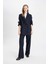 Wide Leg Kumaş Pantolon Geniş Bol Paça Esnek Belli Basic Düz Standart Boy D4356AX24AU 1
