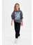 Kız Çocuk Disney Lilo & Stitch Oversize Geniş Kalıp Bisiklet Yaka Sweatshirt C9515A824AU 2