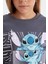 Kız Çocuk Disney Lilo & Stitch Oversize Geniş Kalıp Bisiklet Yaka Sweatshirt C9515A824AU 5