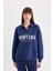 Relax Fit Polo Yaka Baskılı Kalın Casual Sweatshirt D5296AX24AU 3