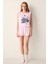 Pamuklu Sanrio Pembe Şortlu Pijama Takımı 1