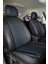Kia Soul Lüx Full Deri Oto Koltuk Kılıfı Ön Arka Takım (Exclusive) Siyah Mavi 1