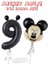 Siyah Rakam Balonlu Mickey Mouse 2li Balon Seti Mini Fare Temalı 1