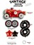 Vintage Race Car Set Arabalar Yarış Arabası Doğum Günü Balon Kırmızı Araba Full Set Rakam Balon 2
