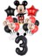 Siyah Rakam Balonlu Mickey Mouse Balon Seti Mini Fare Temalı 1