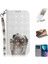 IPhone 15 Için 3D Boyalı Koruyucu Kılıf Artı Cüzdan Pu Deri Kart Yuvaları (Yurt Dışından) 5