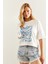 Kadın Desenli Kısa Kollu Basic T-Shirt 4