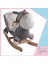 Sallanan Doldurulmuş At Peluş Rocker 60 cm Gri-Beyaz Gnzrz 2