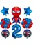 Örümcekadam Balon Karşılama Seti Spiderman Mavi Rakam Balon 1